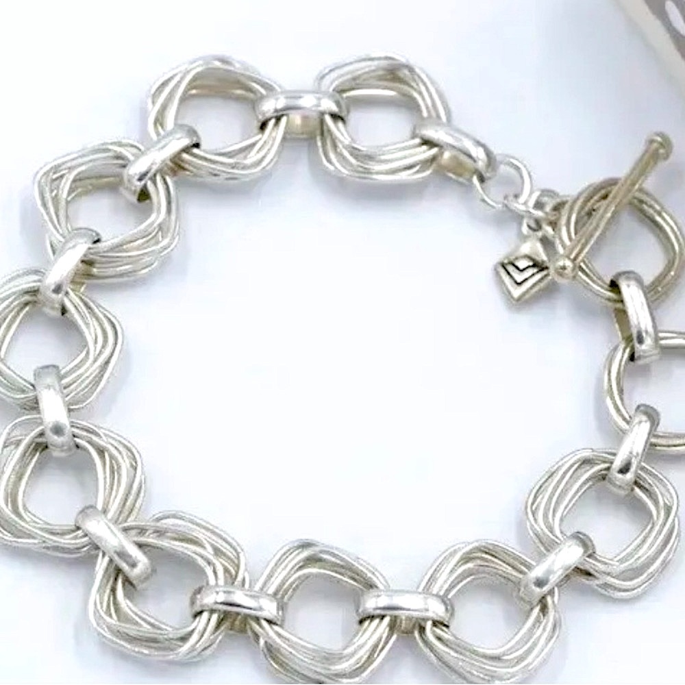 SILPADA | Square Link Modernist Toggle Bracelet